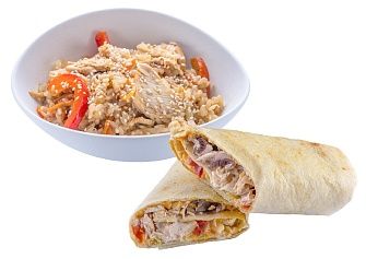 Ланч ПН-ЧТ: &quot;Тяхан с курицей+Тортилья Том Ям&quot;