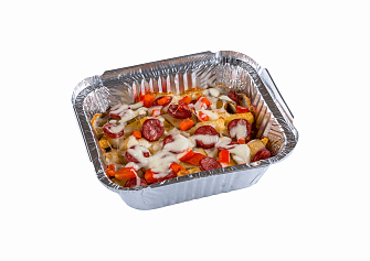 Горячий картофель с колбасками