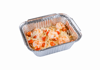 Горячая паста с креветками
